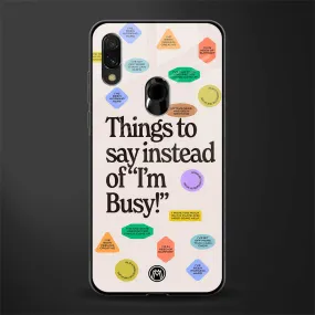 10 Things To Say Phone Case for Redmi Note 7 | Glass Case