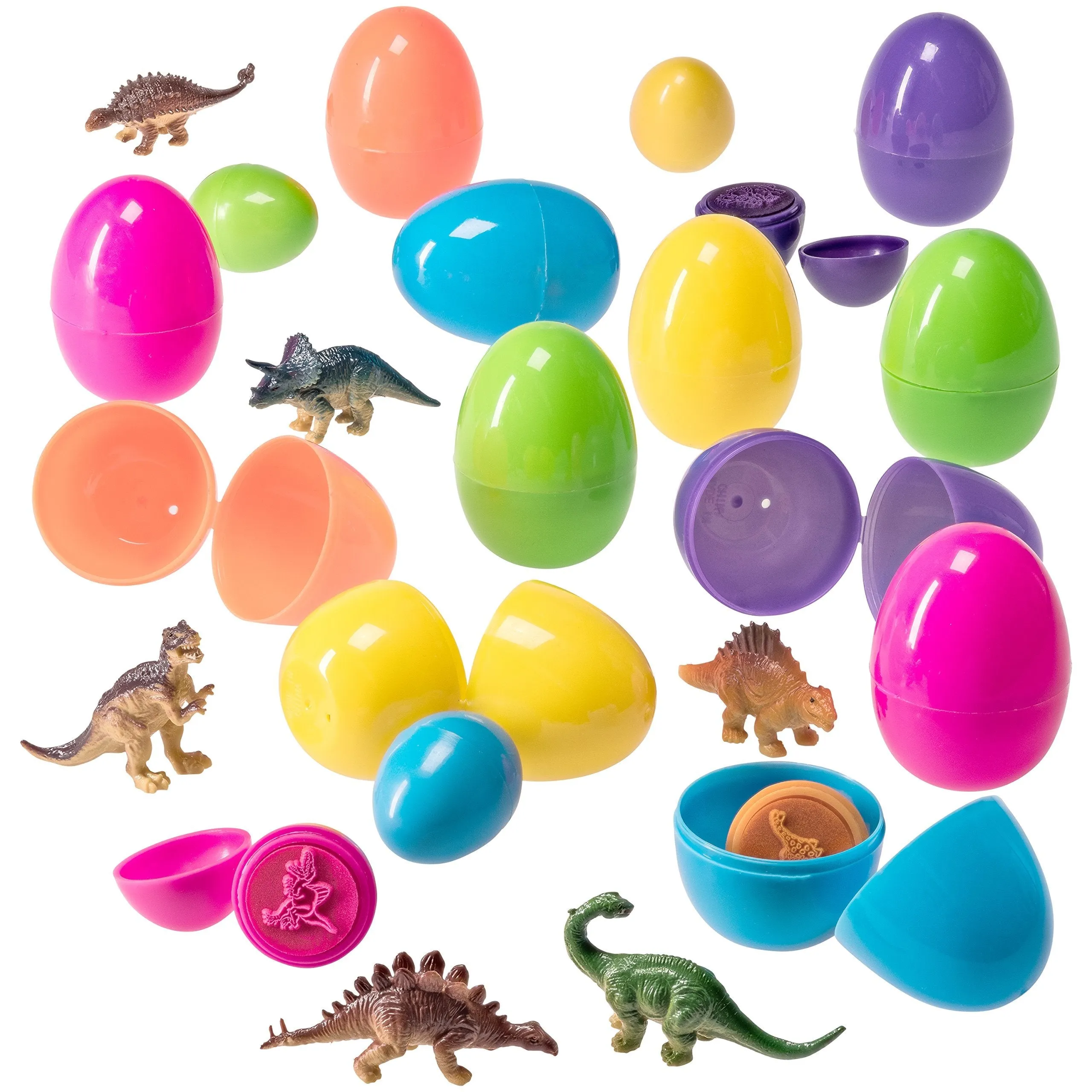 12 Count Mini Dinosaurs For Easter Eggs - Easter Basket Stuffer For Toddlers -