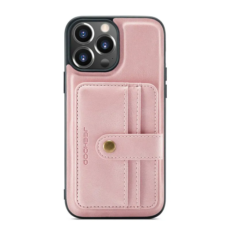 2 in 1 Detachable Magnetic Wallet Leather Phone Case WIth Card Slot Holder For iPhone