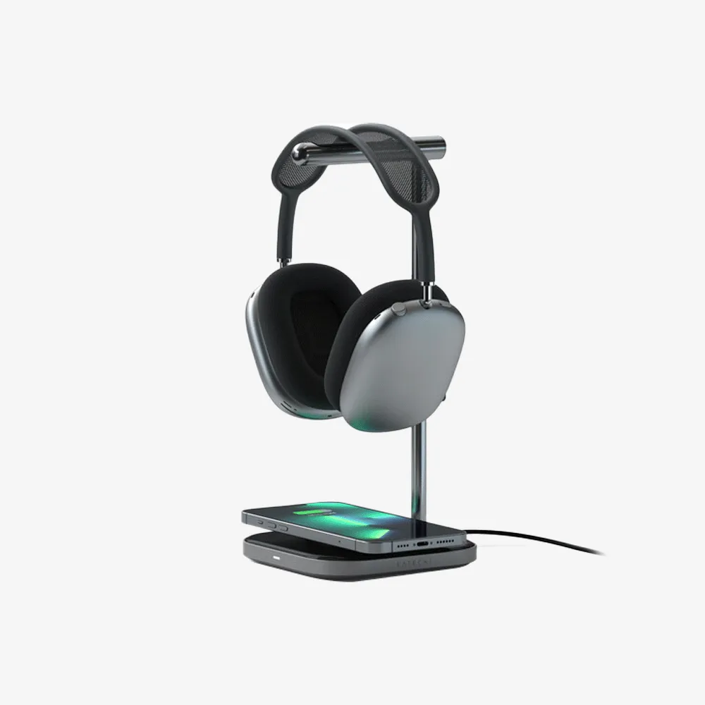 2-in-1 Headphone Stand with Wireless Charger