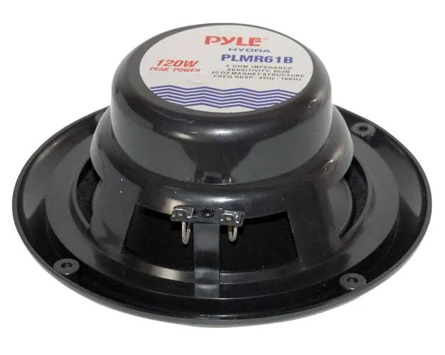 2) NEW PYLE 6.5" 120W Marine/Boat Dual Cone Waterproof Speakers PAIR (Open Box)