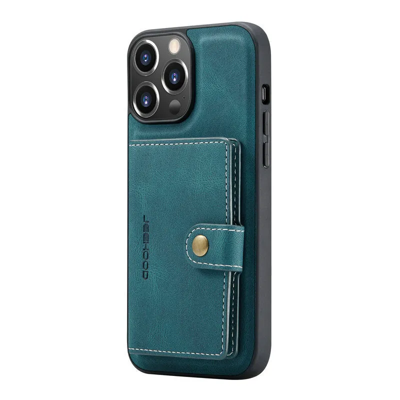 2in1 Magnetic Removable Wallet PU Leather Phone Cases For iPhone