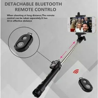 3 In 1 Monopod With Bluetooth Shutter And Build In Tripod WXY-01 - Assorted Colours