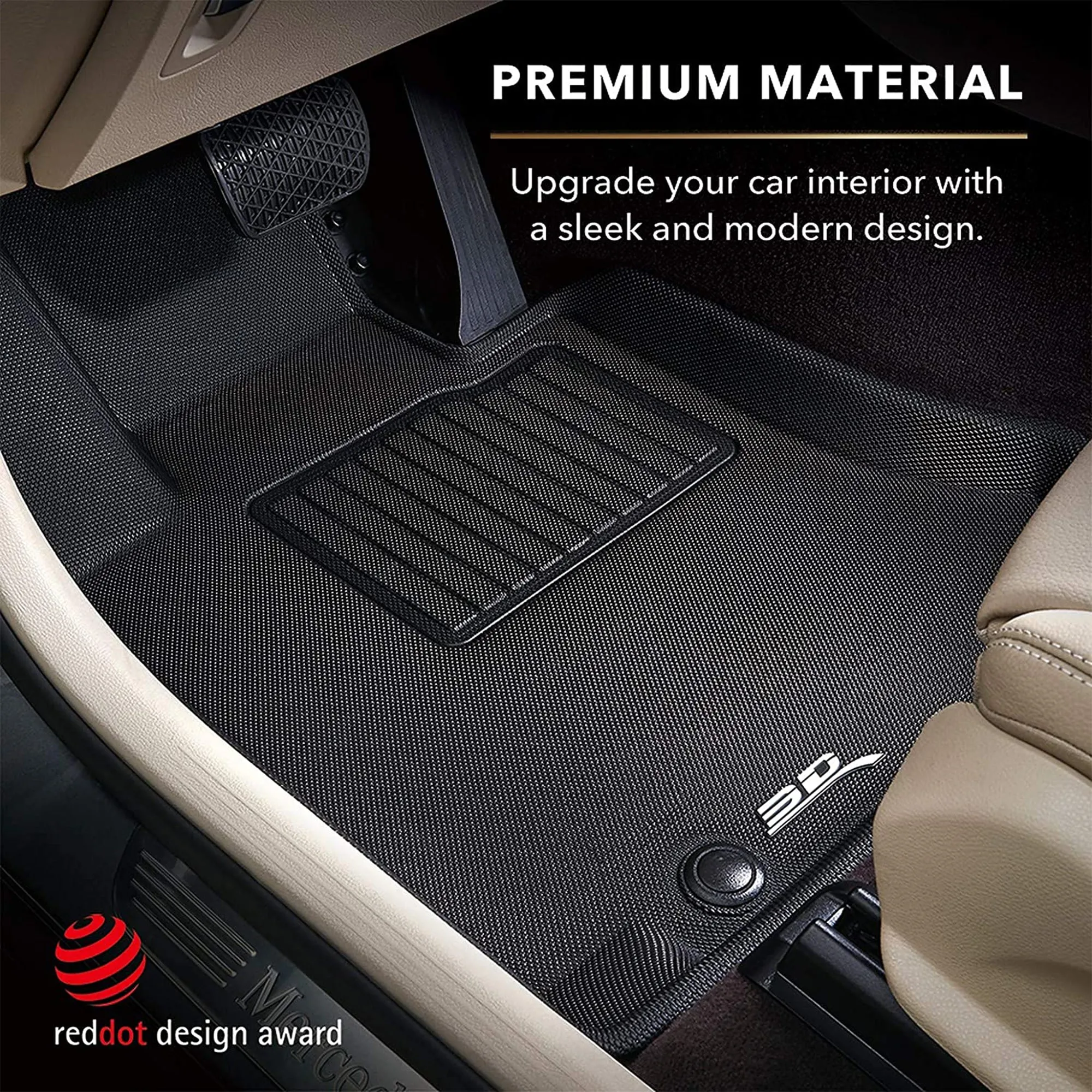 3D MAXpider Kagu Series Floor Mat Liners, 16- 21 Tesla 5 Seat Model X (Open Box)