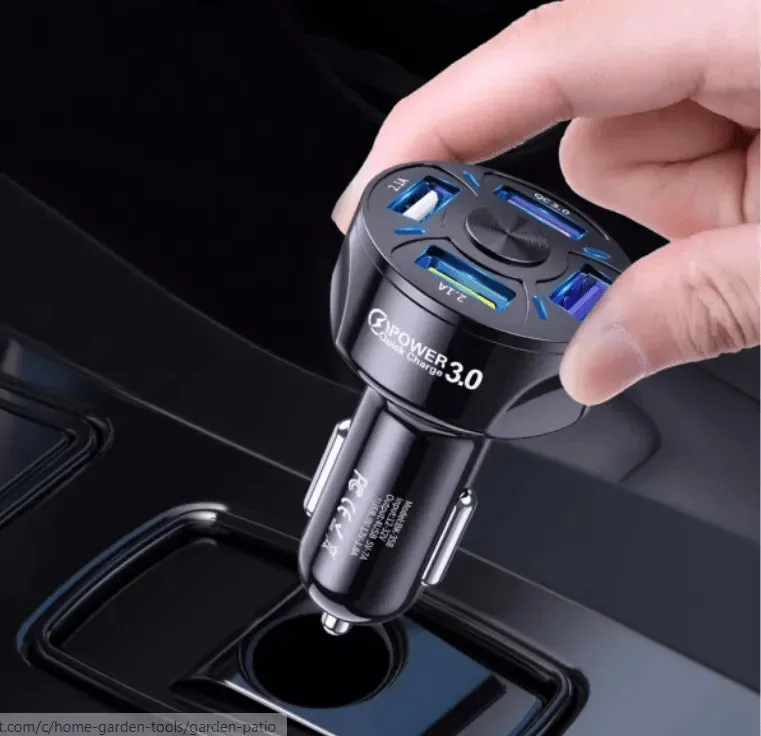 4 Port LED Car Charger 3-Pack!