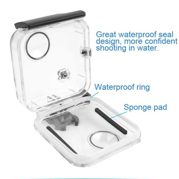 40m Waterproof Housing Protective Case  for GoPro Fusion, with Buckle Basic Mount & Screw & Wrench