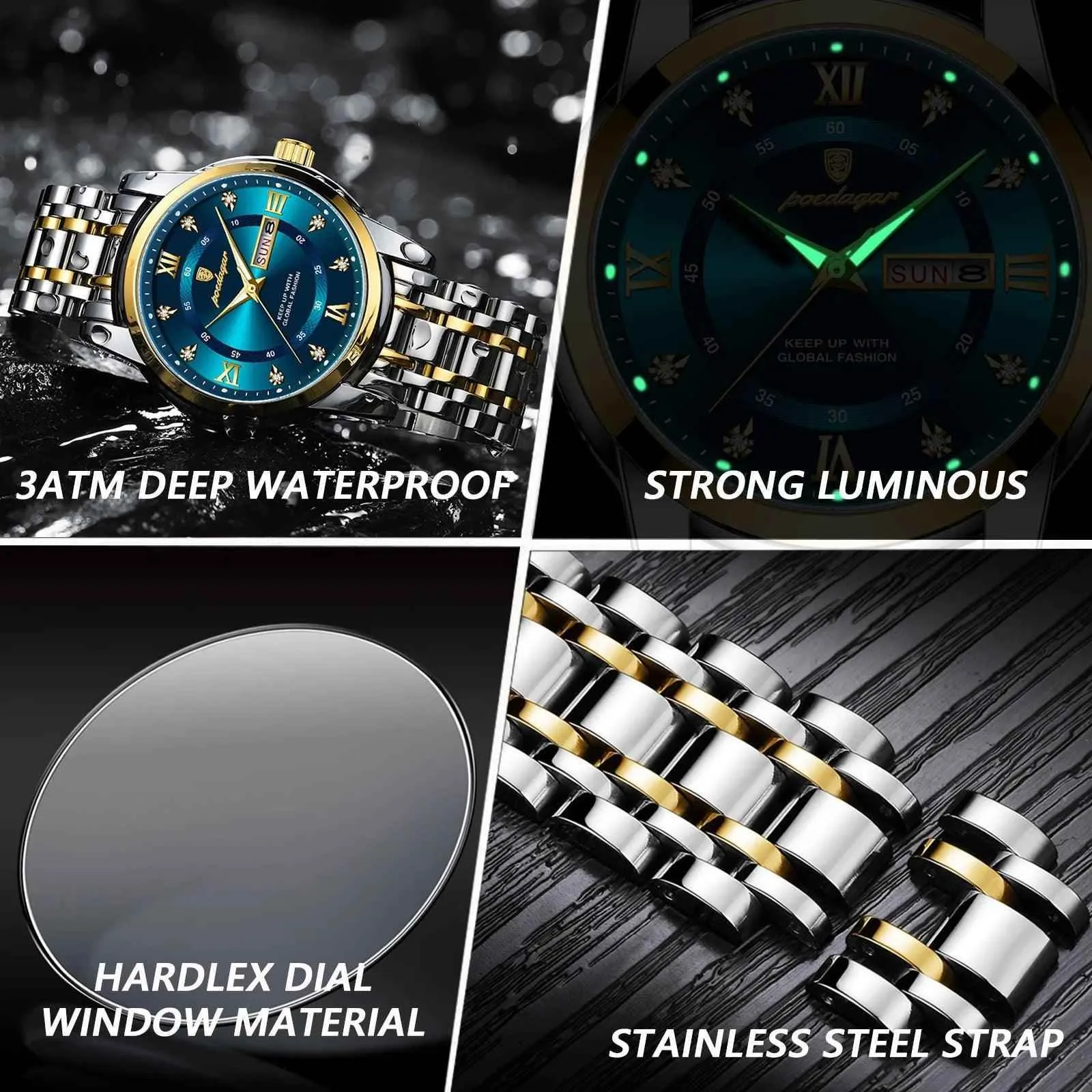 936 Men's Simple Watch - Luxury Waterproof Quartz Stainless Steel Wristwatch