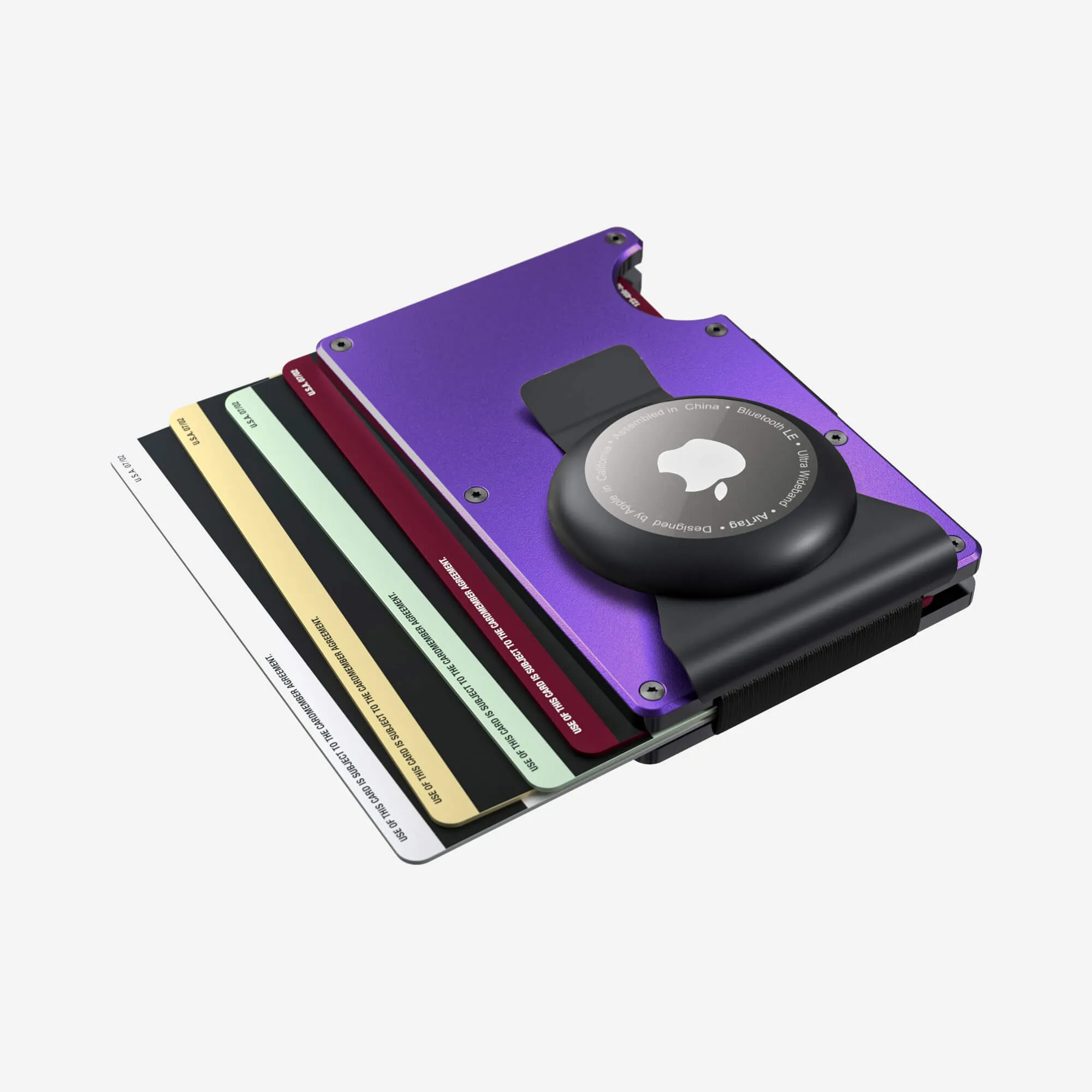 AirTag Money Clip Wallet (Nebula Purple)