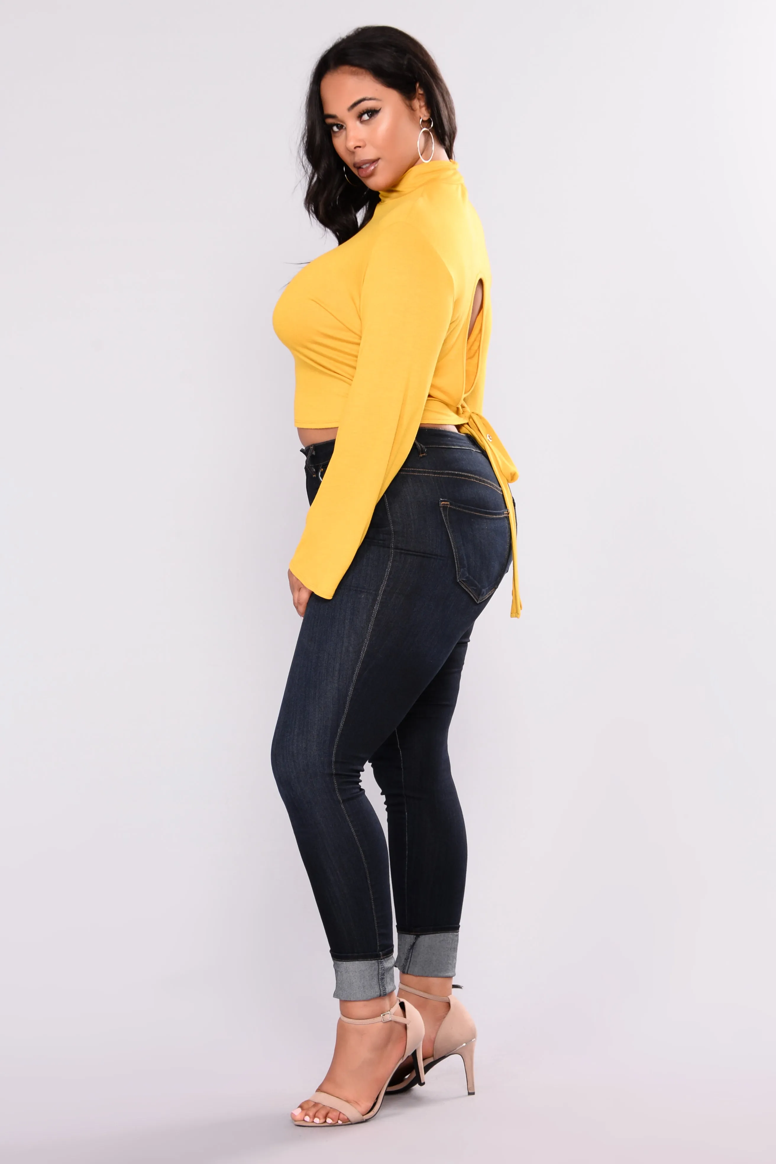 Alexandra Open Back Top - Mustard