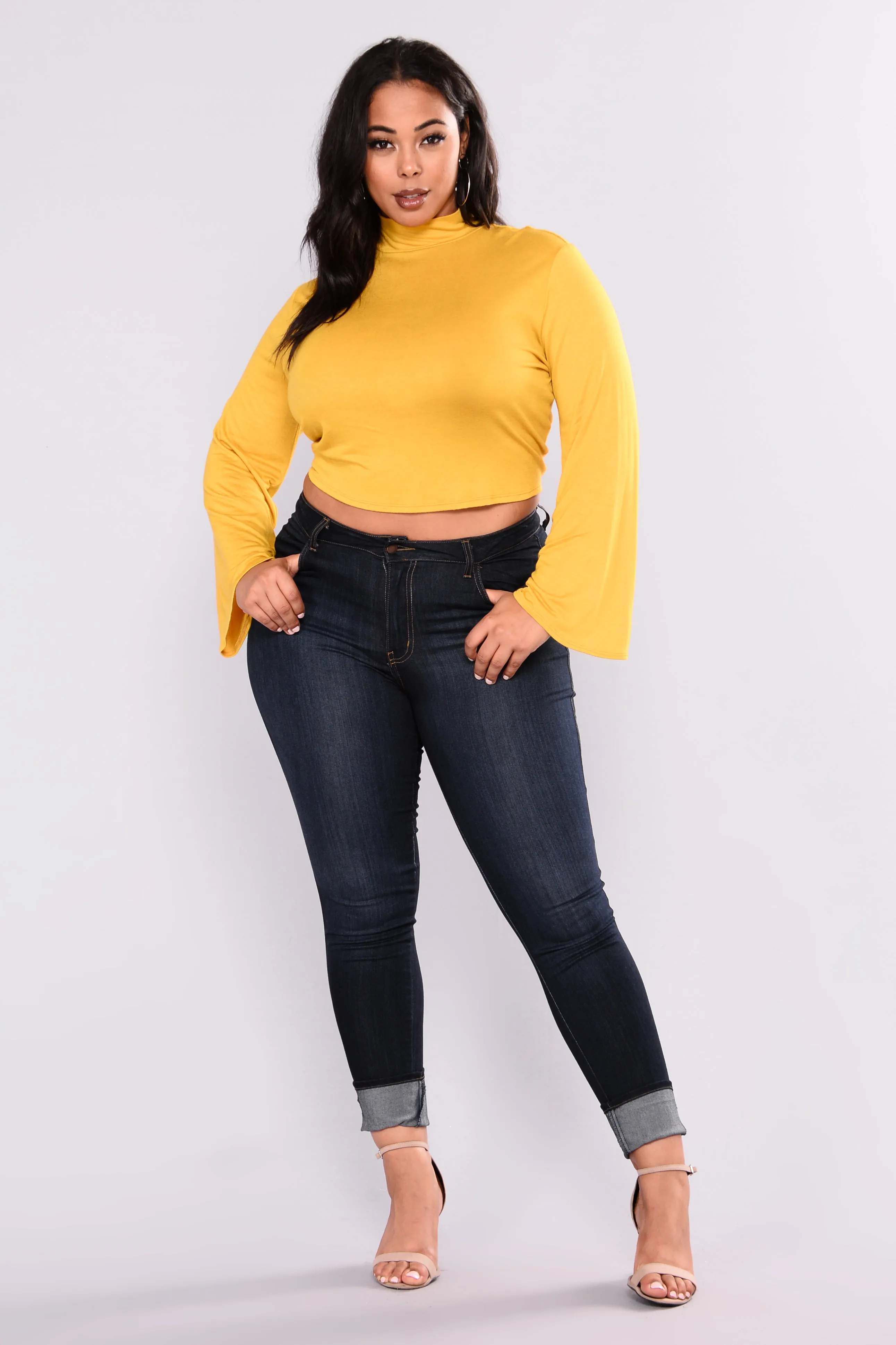 Alexandra Open Back Top - Mustard