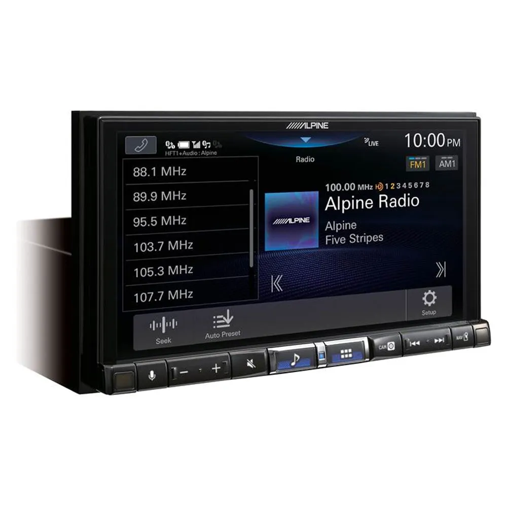 Alpine 7 In Digital Multimedia Receiver Touchscreen Display Double DIN Bluetooth