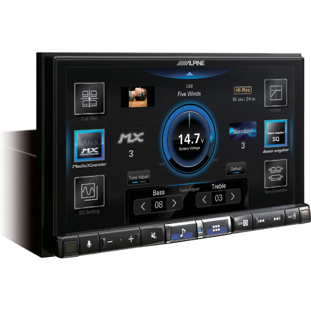 Alpine 7 In Digital Multimedia Receiver Touchscreen Display Double DIN Bluetooth