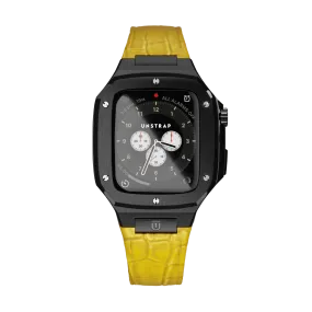 Apple Watch Case Black Yellow ML - Leather