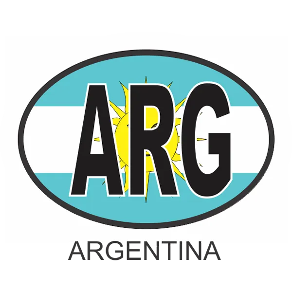 Argentina OSC3 Colour Oval Car Decal