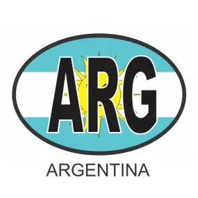 Argentina OSC3 Colour Oval Car Decal