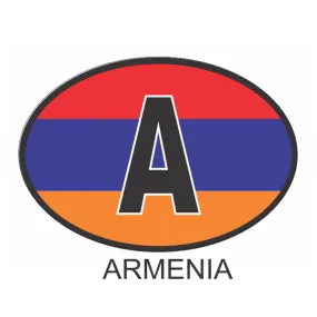 Armenia OSC1 Colour Oval Car Decal