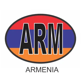 Armenia OSC3 Colour Oval Car Decal