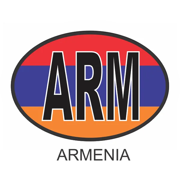 Armenia OSC3 Colour Oval Car Decal