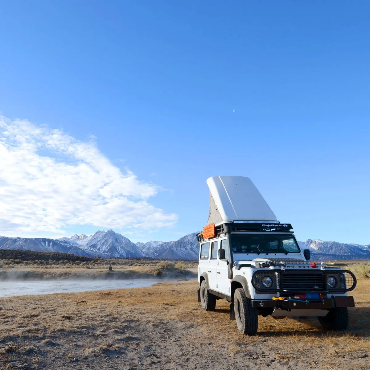 BajaRack Utility Flat Rack W/ Spy Light System For Land Rover Defender 110