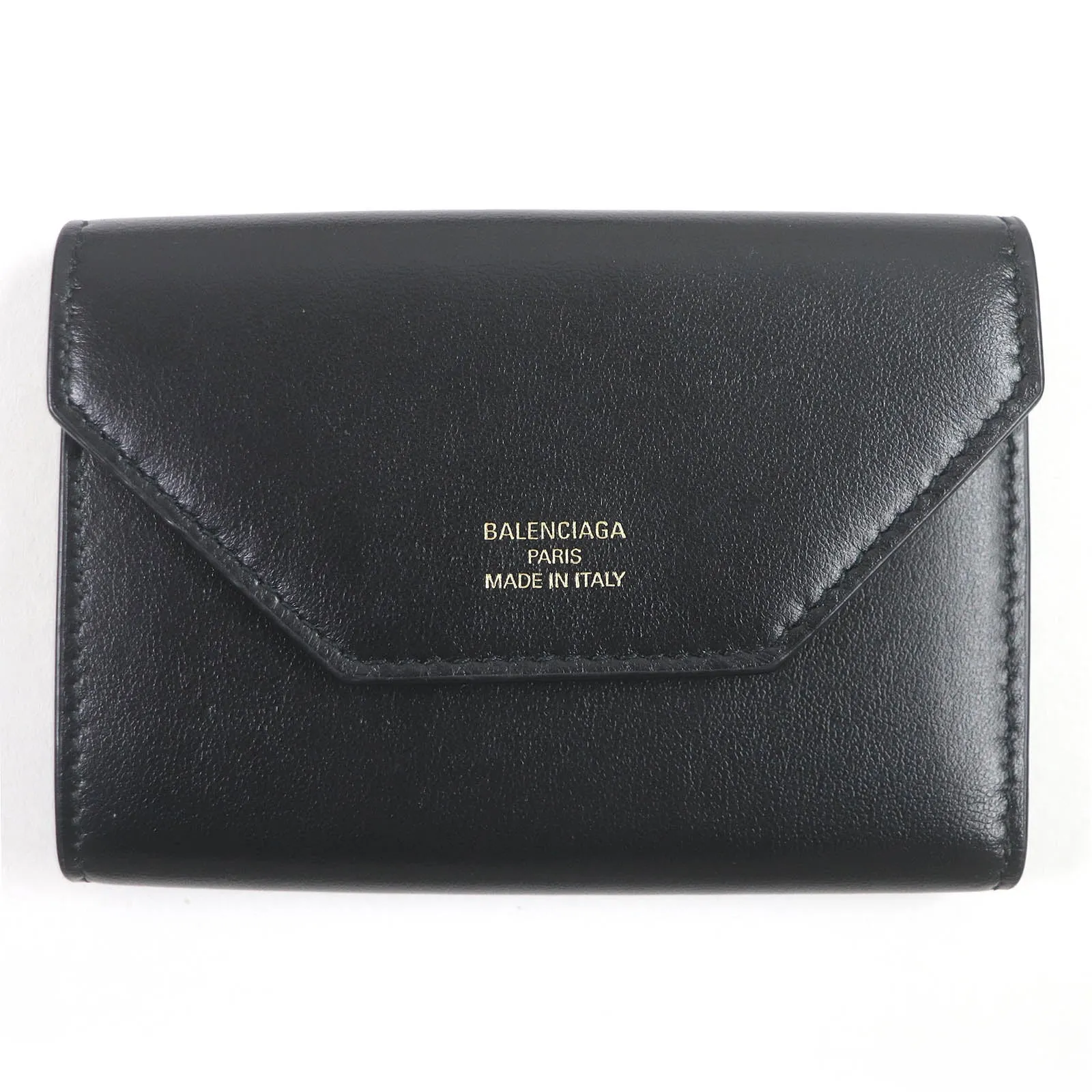 Balenciaga Logo Card Case Leather Key Holder