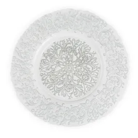 Baroque Glass Charger Plate 4/Pack (2 Colors)