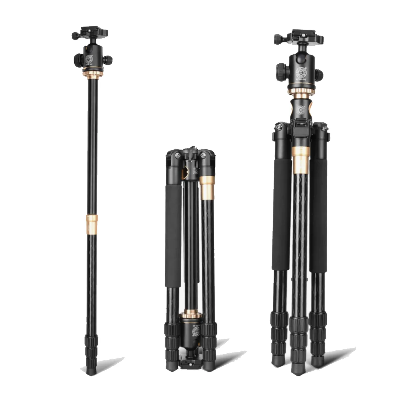 Beike QZSD Q999H Aluminium Convertible Tripod with Flat Lay Extension Arm