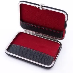 Black & Red Leather Business Card Case