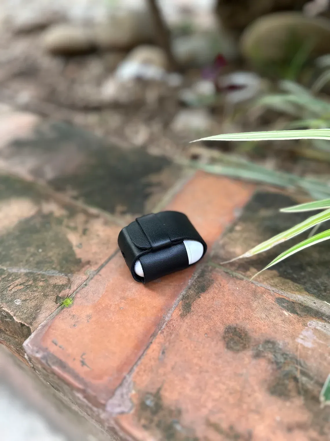 Black Leather AirPods Case