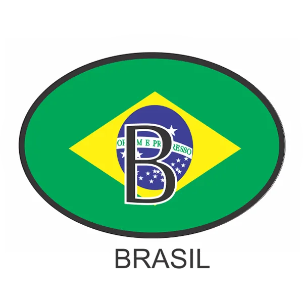 Brasil OSC1 Colour Oval Car Decal