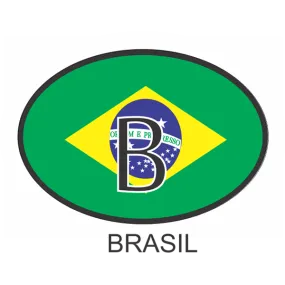 Brasil OSC1 Colour Oval Car Decal