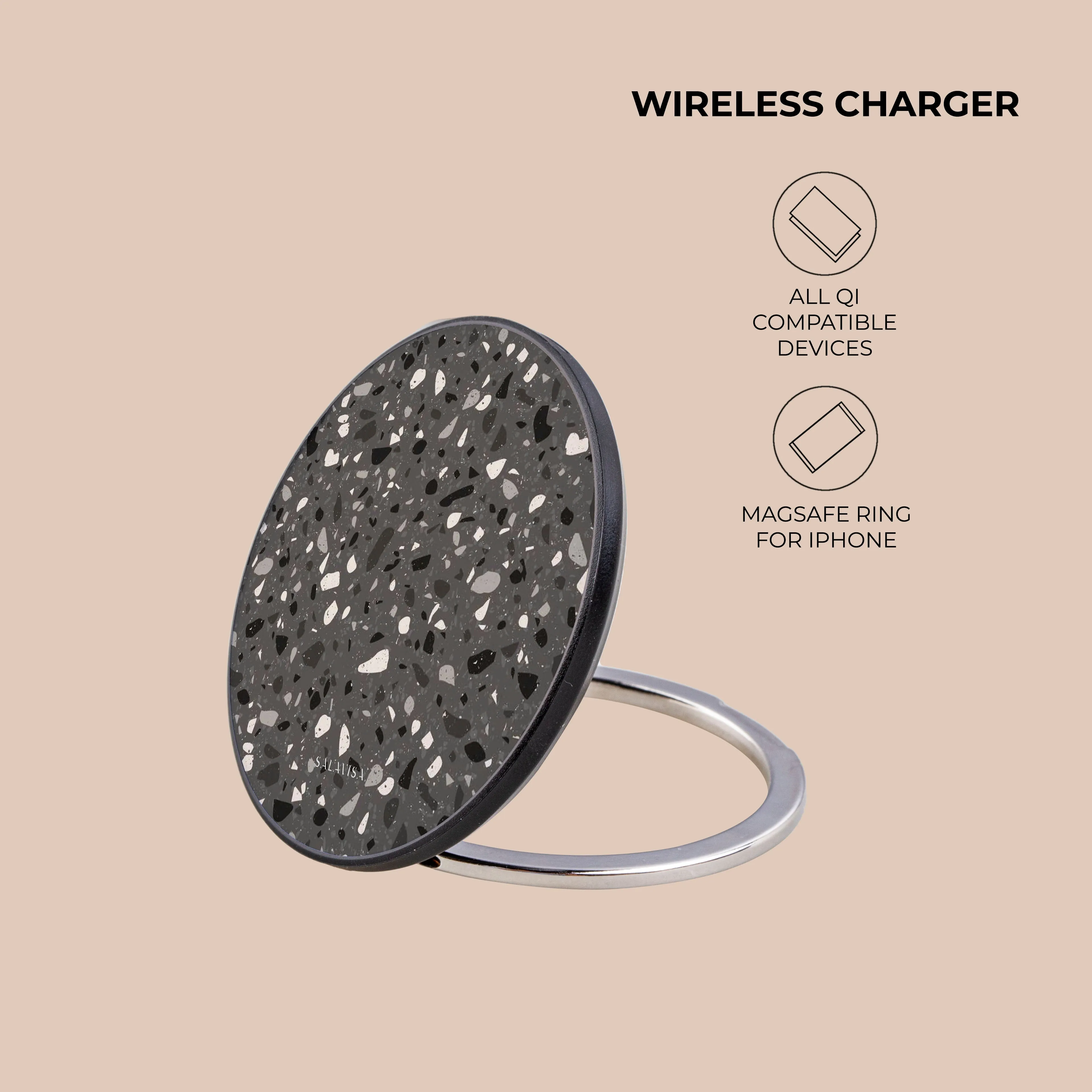 Brown Terrazzo Wireless Charger