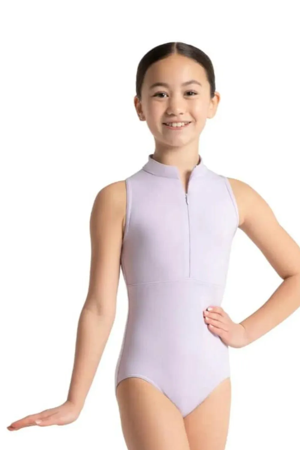 CAPEZIO 12002C GIRLS ZIP FRONT OPEN BACK TANK LEOTARD