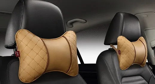 Car Leather Neck and Back Pillows