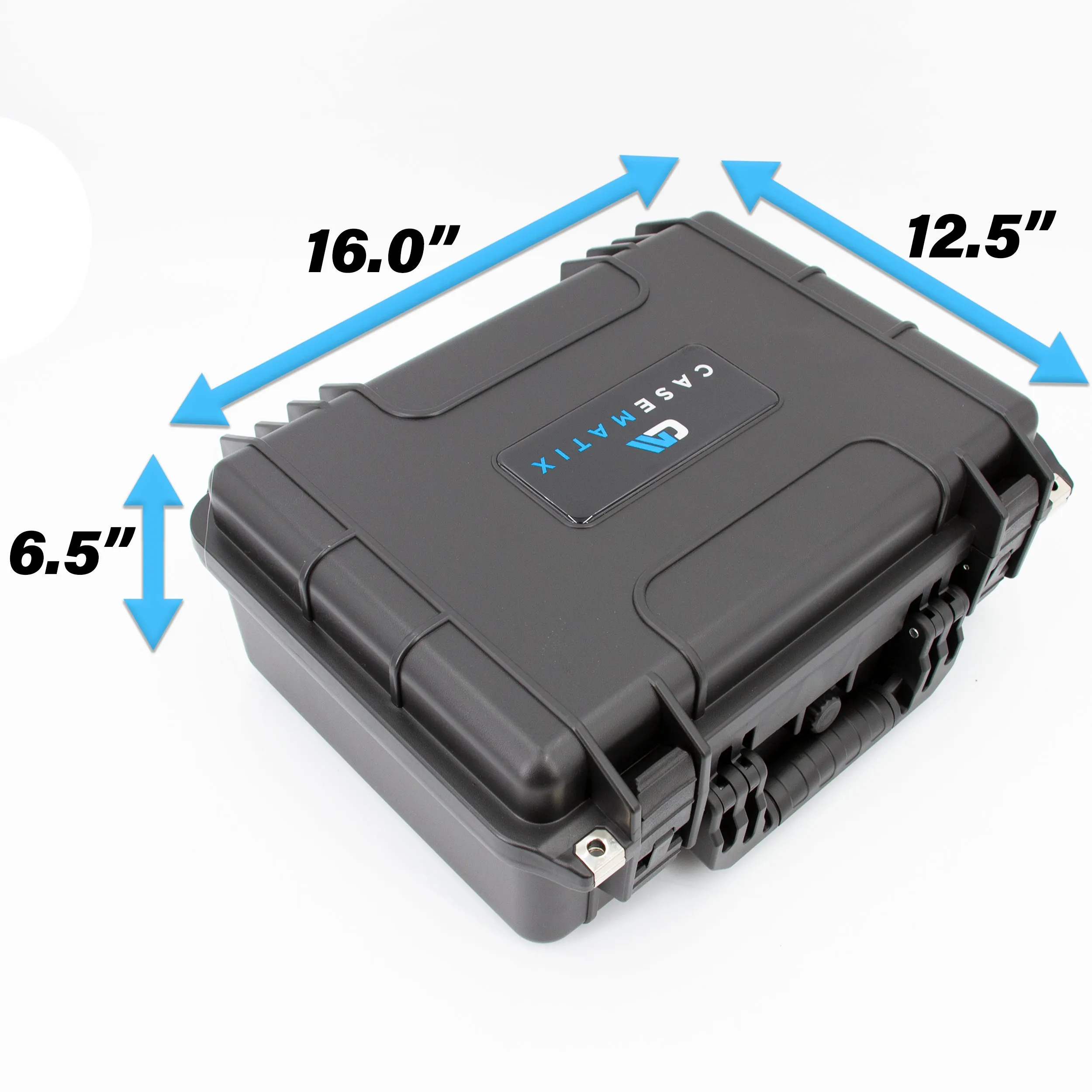 CASEMATIX 56 Pistol Magazine Storage Case - TSA Approved Waterproof Gun Magazine Storage for 9mm Magazines up to 5.5", Remove Foam to Fit Larger Clips