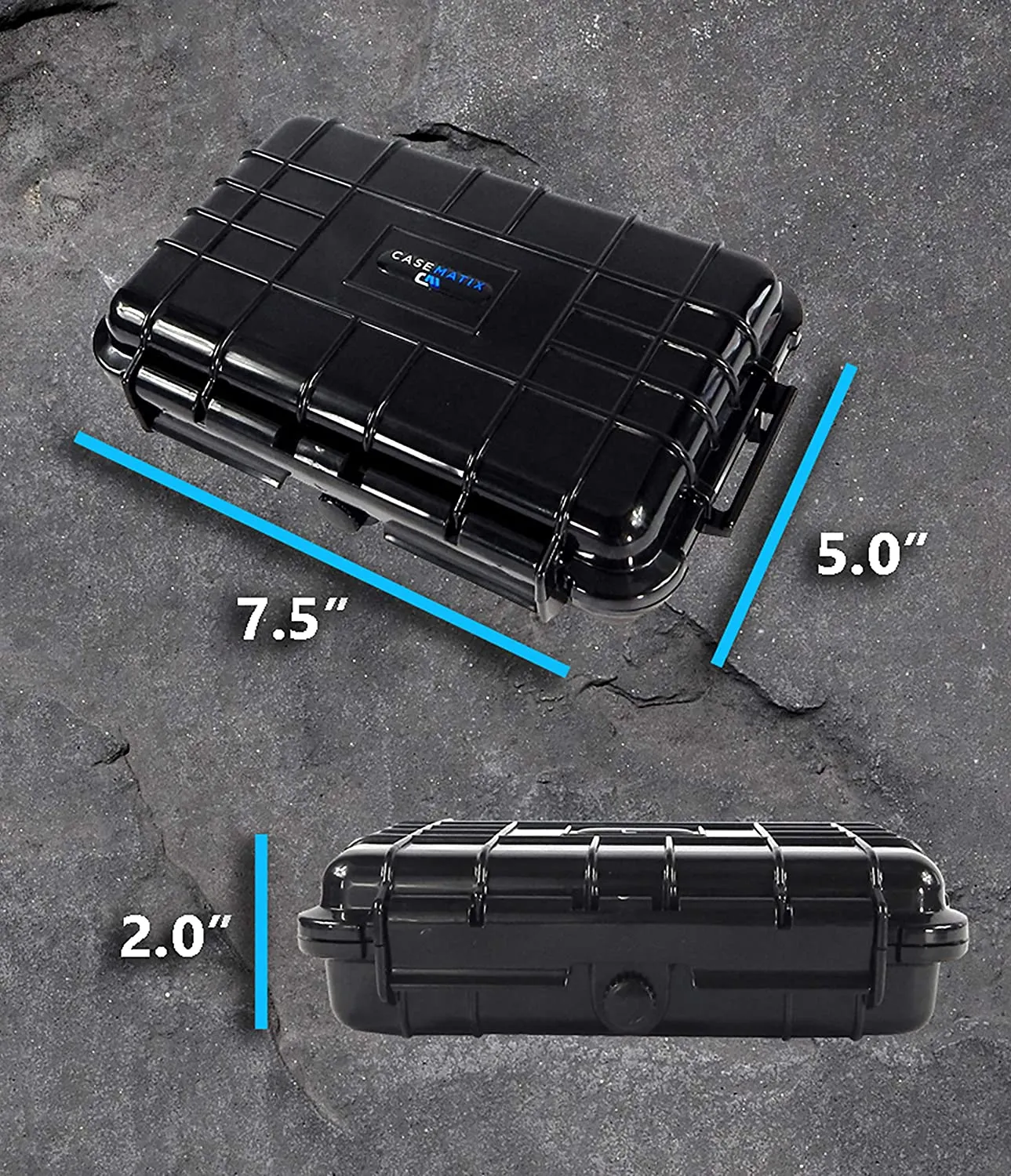 CASEMATIX Waterproof External Hard Drive Travel Case Compatible with GTechnology GDrive Mobile 1tb, 2tb, 4tb USB 3.0 and USB C Portable Hard Drives