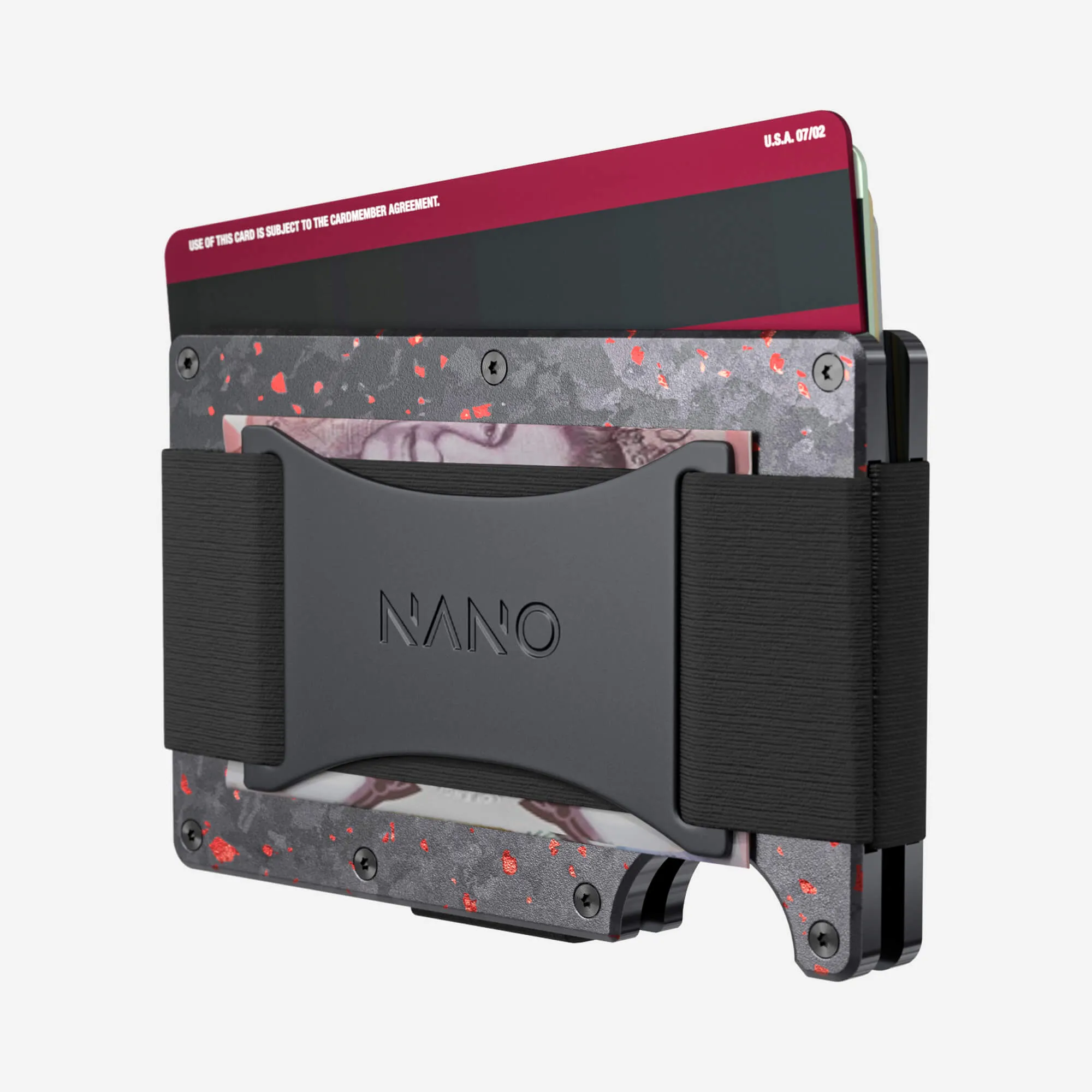 Cash Strap Wallet (Nero/Rosso)