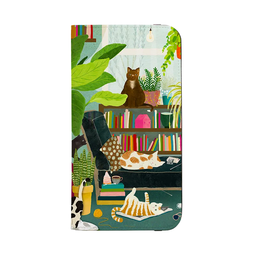 Cat Library Wallet Case By Katherine Quinn