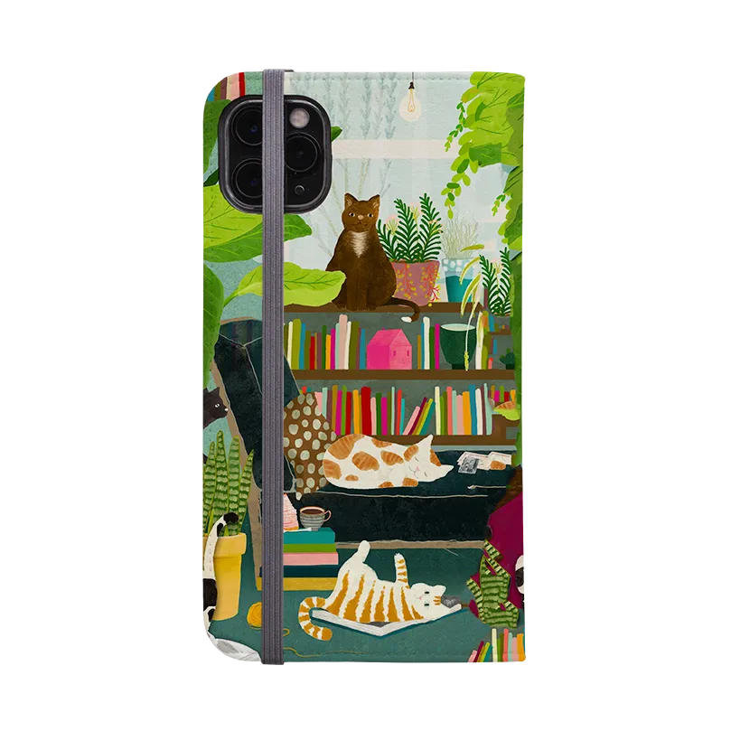 Cat Library Wallet Case By Katherine Quinn