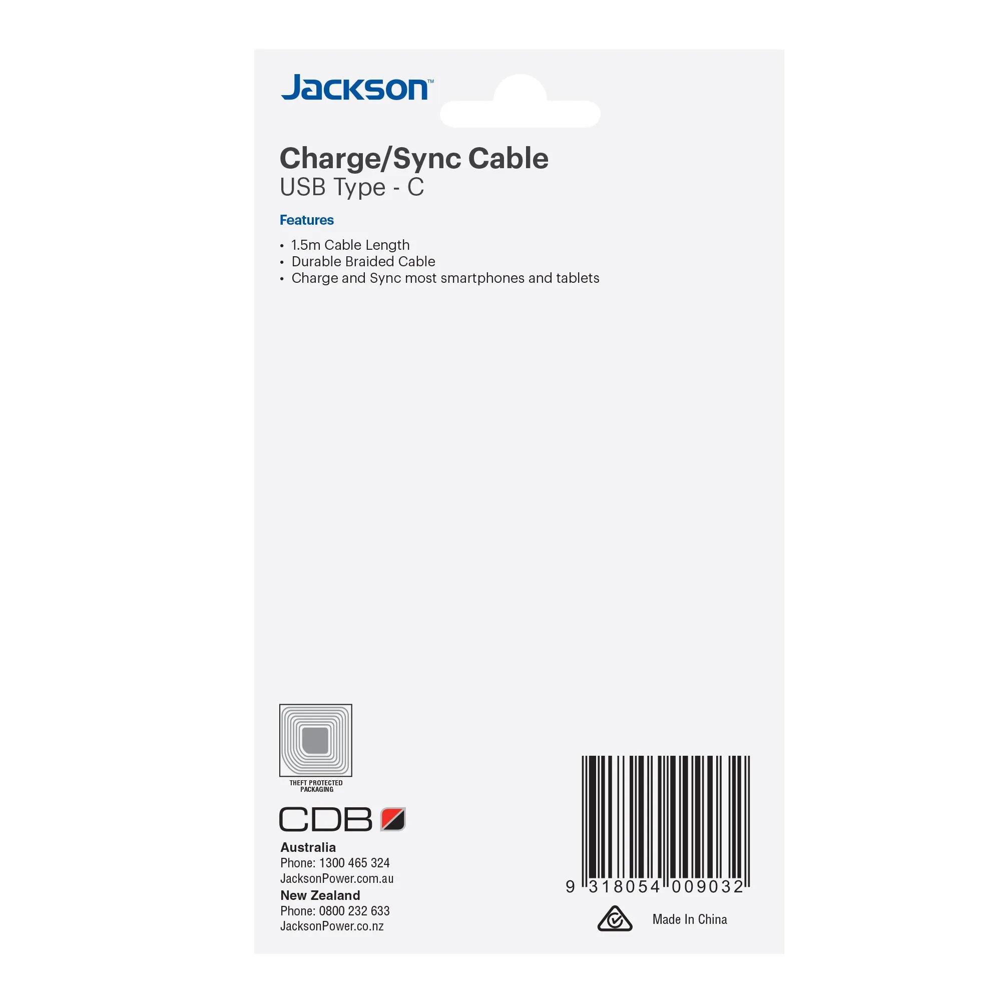 Charge/Sync Cable - USB Type-C