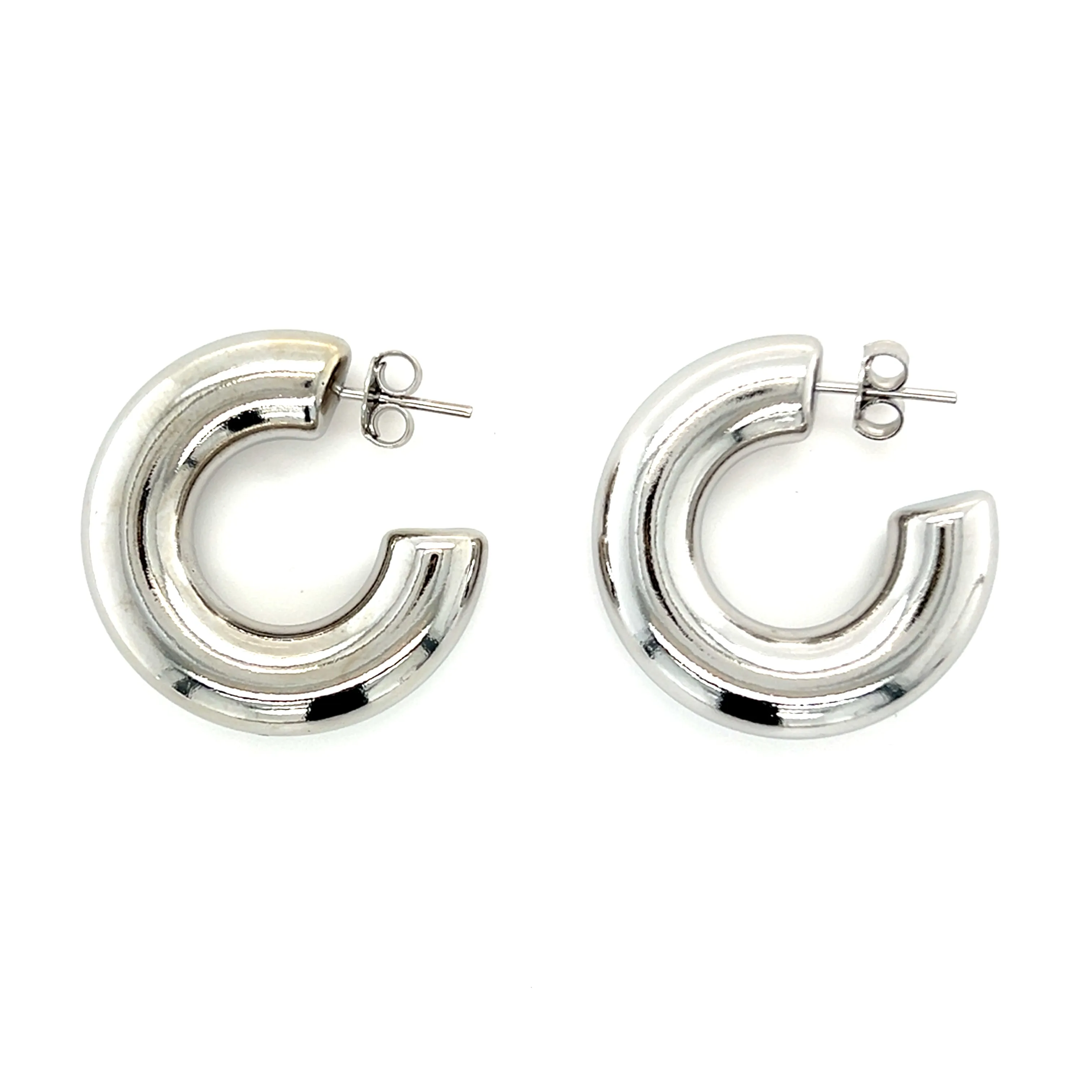 Chubby Open Back Hoop Earrings