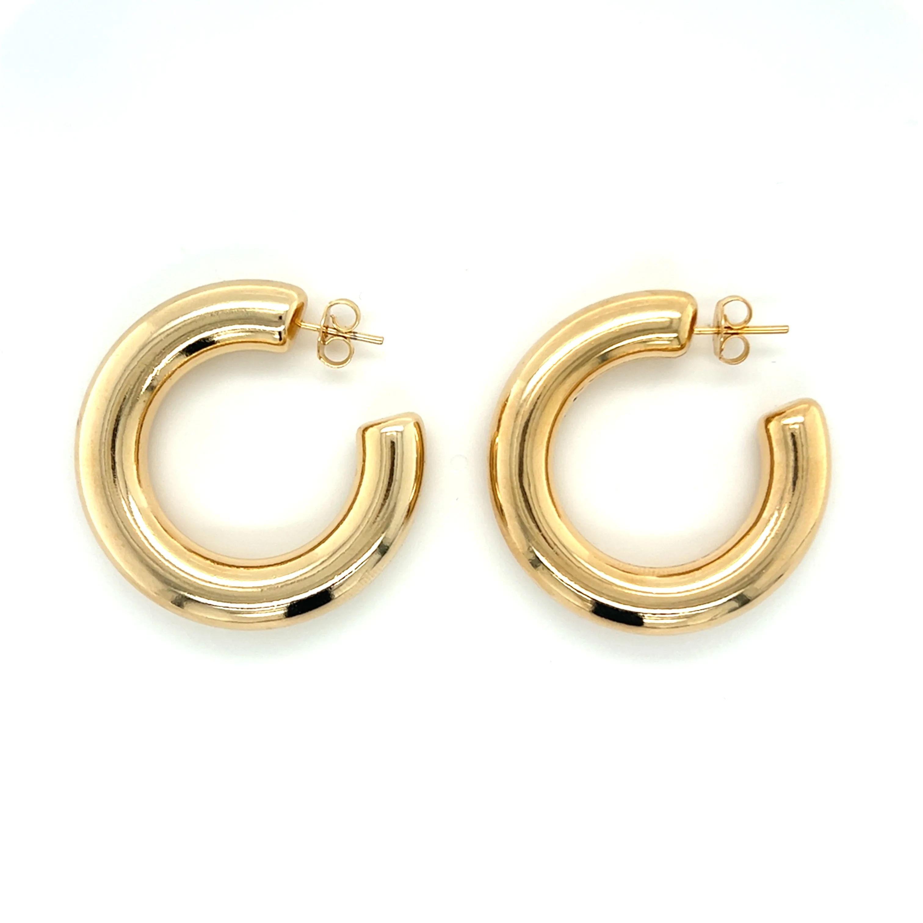 Chubby Open Back Hoop Earrings