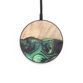 Circle Wood Resin Wireless Charger - Adrianna (Green, 696916)