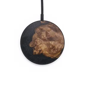 Circle Wood Resin Wireless Charger - Bernice (Pure Black, 705379)