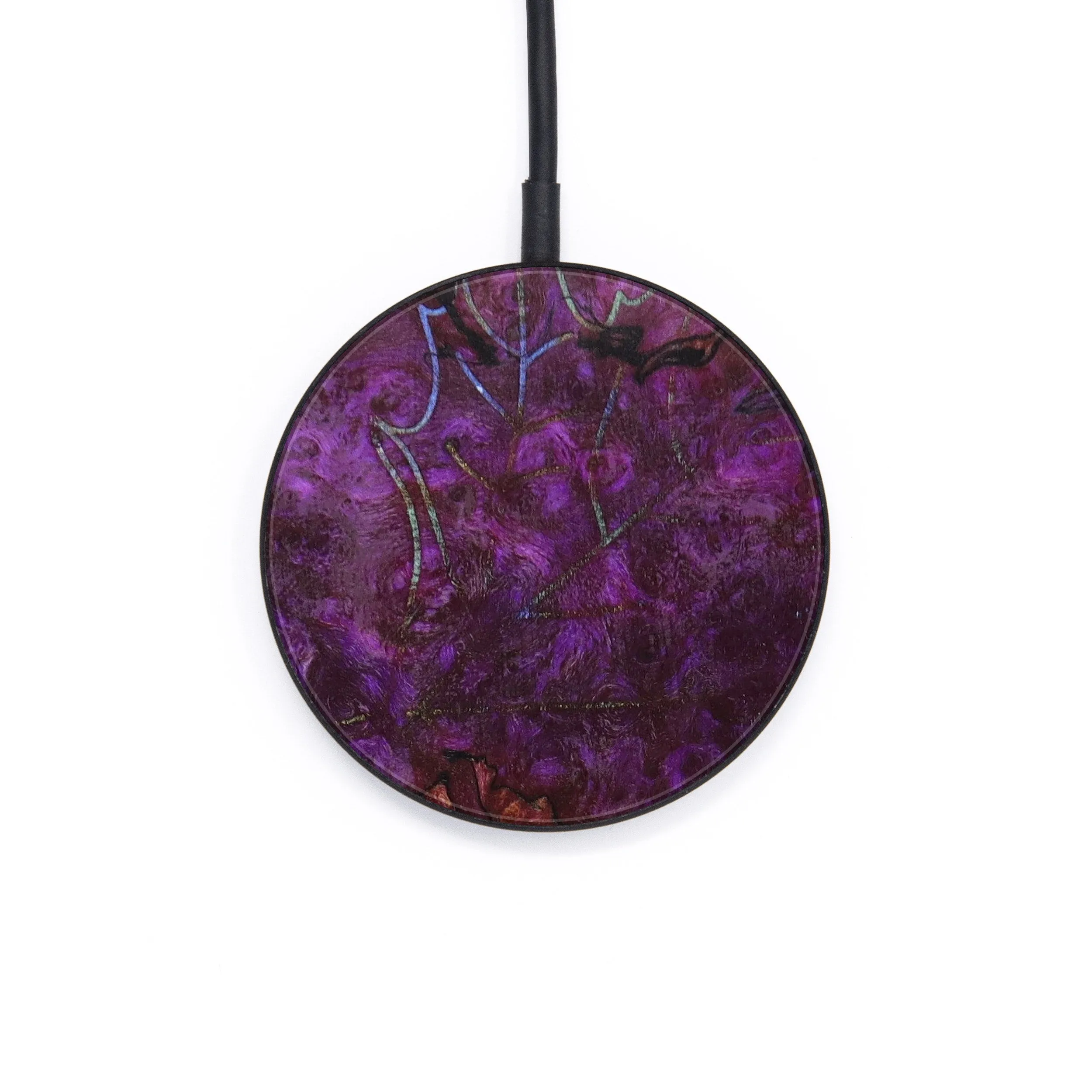 Circle Wood Resin Wireless Charger - Carroll (Spring, 640383)