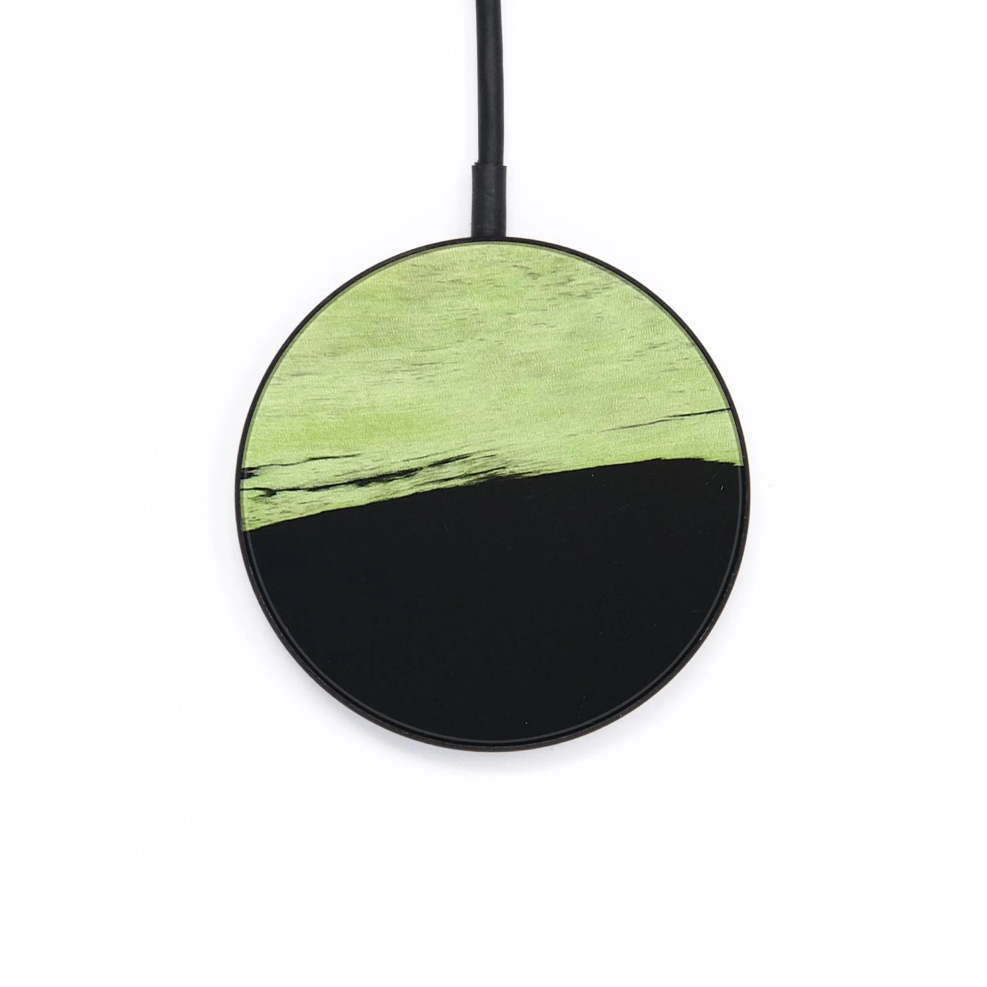 Circle Wood Resin Wireless Charger - Carson (Pure Black, 677048)