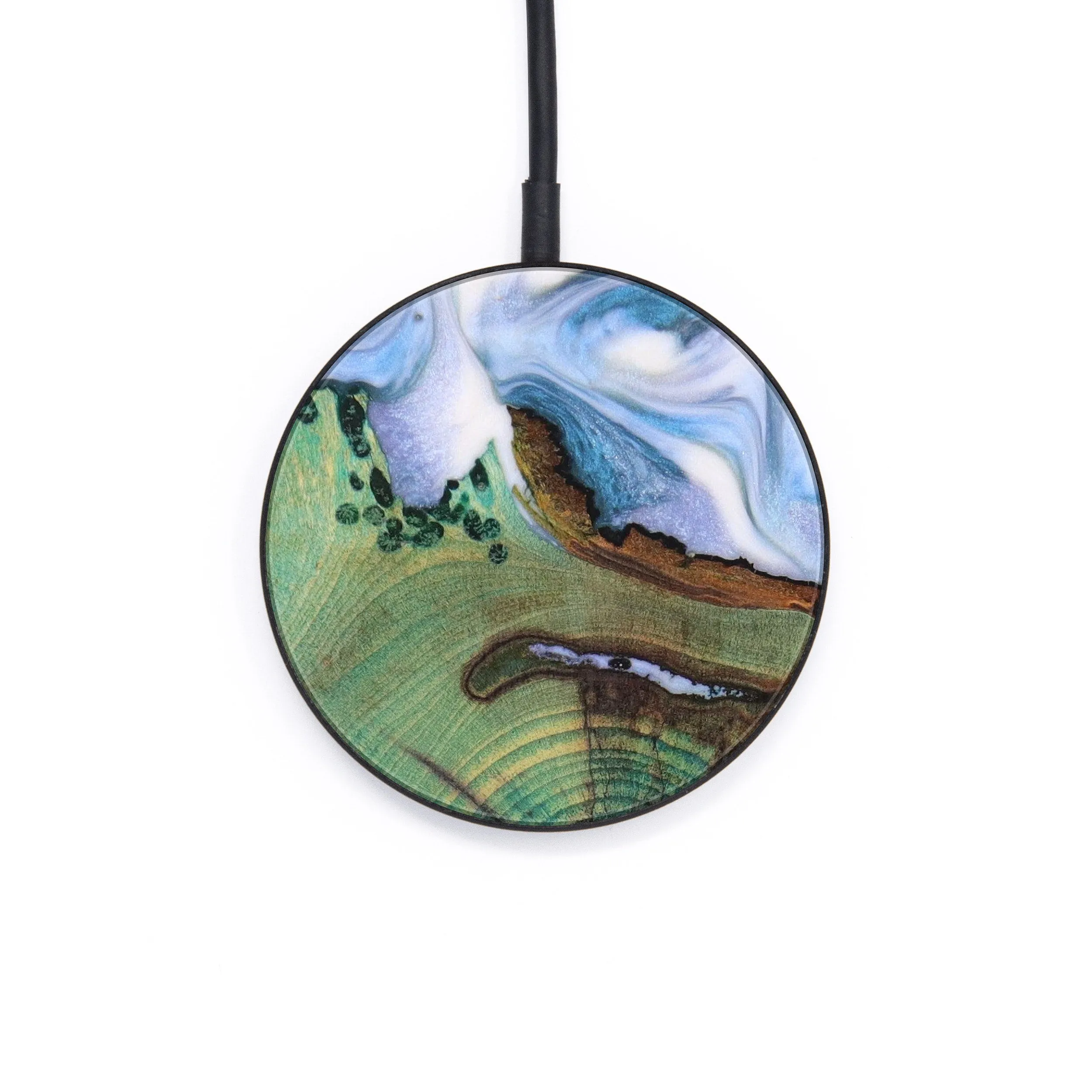 Circle Wood Resin Wireless Charger - Cody (Artist Pick, 637060)