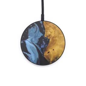 Circle Wood Resin Wireless Charger - Dany (Dark Blue, 598569)