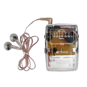 CLEAR AM/FM POCKET RADIO