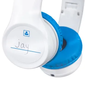 Clevy Kids Headphone - Hearsafe Volume Limiting Children's Headphones - Including Mic and Spiral Cable!