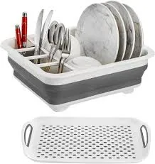 Collapsible Dish Drying Rack Portable Dish Drainer Dinnerware Organizer Kitchen RV Campers Storage